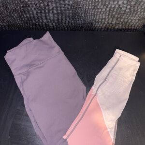 Fabletics Lavender and Pink Leggings